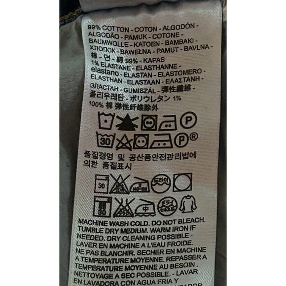 Levi's 515 Mid-Rise Bootcut Dark Wash Jeans Size 14 (34X28) - Picture 6 of 6